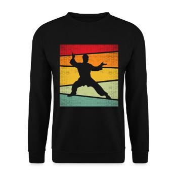 Arts Martiaux Rétro - Sweat-shirt Unisexe - noir - Devant - Alina (178cm) & Michal (187cm)