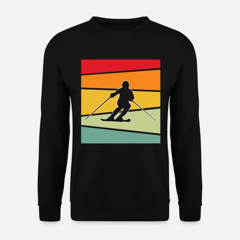 Ski Retro - Unisex Pullover - Schwarz