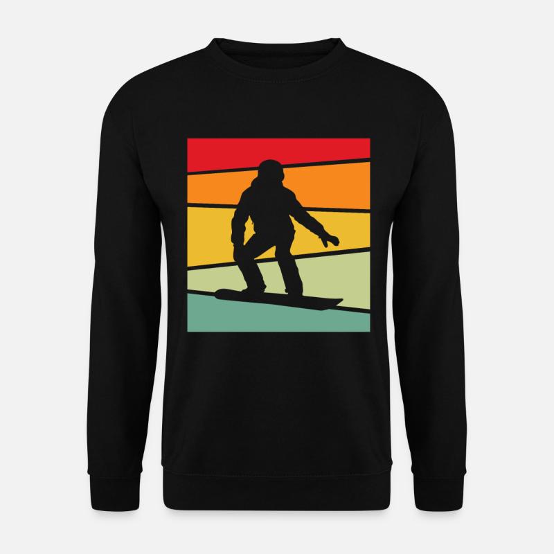 Snowboarding Retro - Unisex Pullover - Schwarz