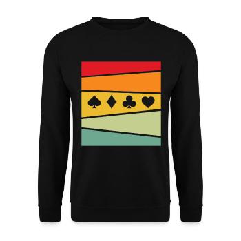 Poker Rétro - Sweat-shirt Unisexe - noir - Devant - Alina (178cm) & Michal (187cm)