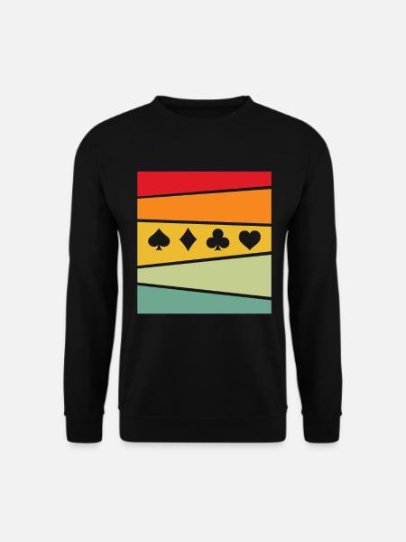 Poker Rétro - Sweat-shirt Unisexe - noir