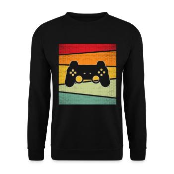Gaming Retro - Unisex Sweatshirt - black - Front - Alina (178cm) & Michal (187cm)