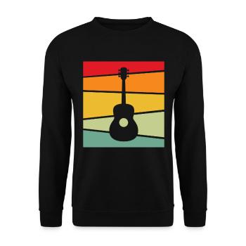 Guitar Retro - Unisex Sweatshirt - black - Front - Alina (178cm) & Michal (187cm)