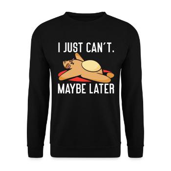 Procrastinating Life Quotes Procrastinator - Unisex Sweatshirt - black - Front - Alina (178cm) & Michal (187cm)
