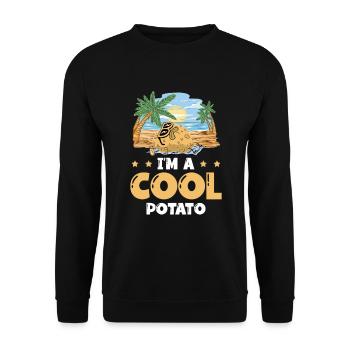 Je suis un végétarien végétarien amateur de pommes de terre - Sweat-shirt Unisexe - noir - Devant - Alina (178cm) & Michal (187cm)