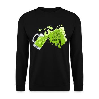Ich Möchte Ein Weiteres Green Ale Zum St. - Unisex Pullover - Schwarz - Vorne - Alina (178cm) & Michal (187cm)