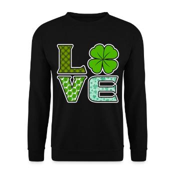Love Clover Lucky St. Patrick’s Day Vibes - Sweat-shirt Unisexe - noir - Devant - Alina (178cm) & Michal (187cm)