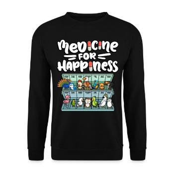 Médecine pour le bonheur Mignon Faune - Sweat-shirt Unisexe - noir - Devant - Alina (178cm) & Michal (187cm)
