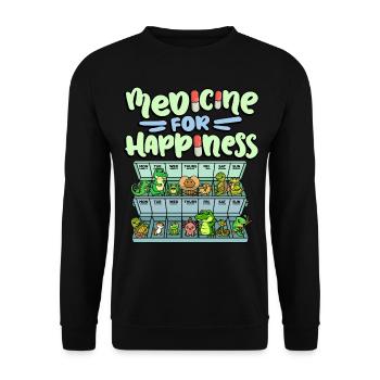 Medicine for Happiness Reptile Wildlife Animal Rescuer - Unisex Sweatshirt - black - Front - Alina (178cm) & Michal (187cm)