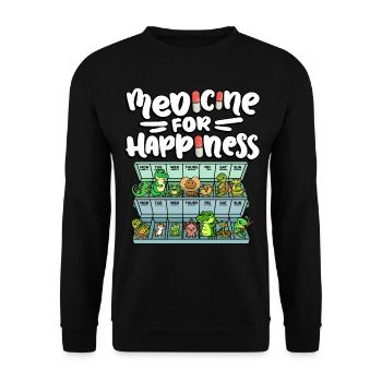 Medicine for Happiness Reptile Wildlife Animal Rescuer - Unisex Sweatshirt - black - Front - Alina (178cm) & Michal (187cm)