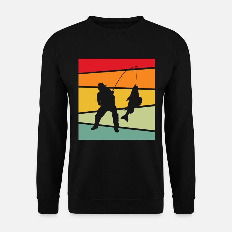 Fishing Retro - Unisex Sweatshirt - black