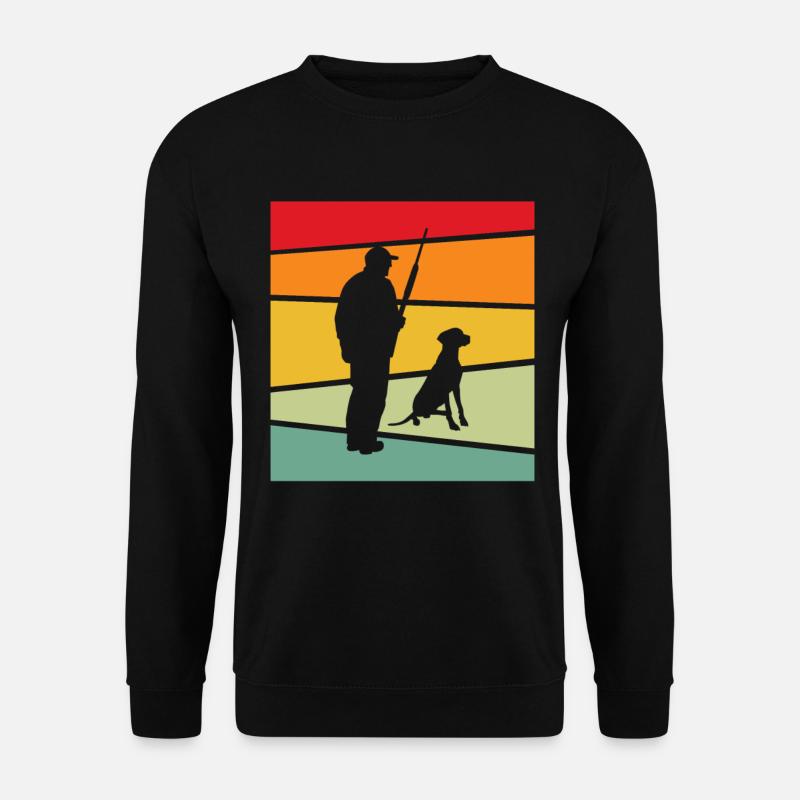 Jagen Retro - Unisex Pullover - Schwarz