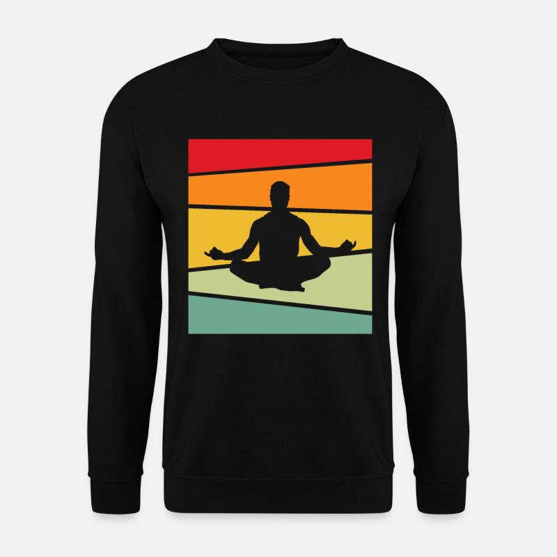 Meditation Retro - Unisex Sweatshirt - black