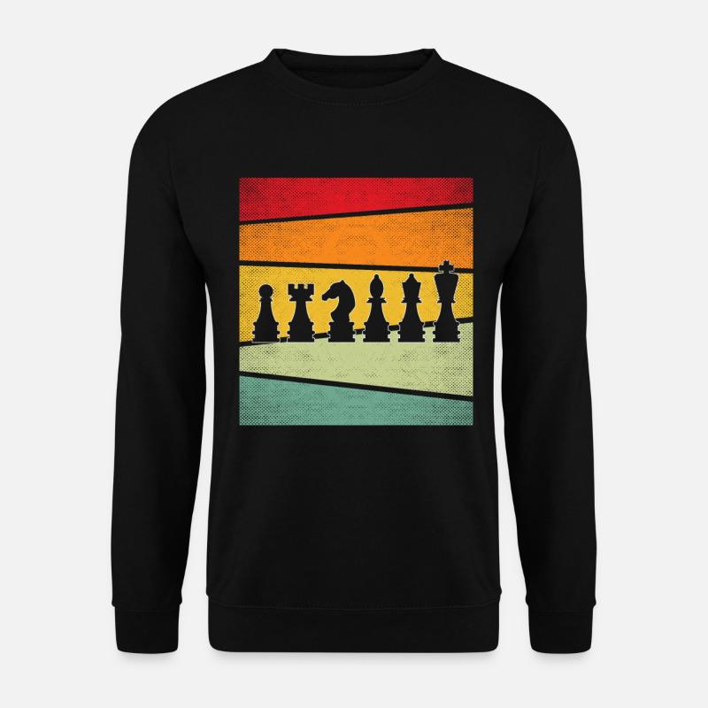 Schach retro - Unisex Pullover - Schwarz