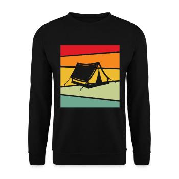 Camping Rétro - Sweat-shirt Unisexe - noir - Devant - Alina (178cm) & Michal (187cm)