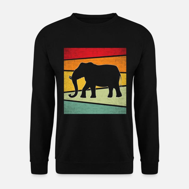 Éléphant Rétro - Sweat-shirt Unisexe - noir