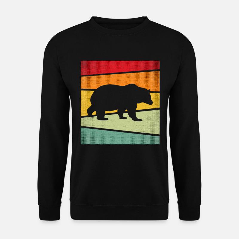 Ours Rétro - Sweat-shirt Unisexe - noir
