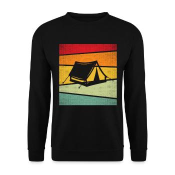 Camping Rétro - Sweat-shirt Unisexe - noir - Devant - Alina (178cm) & Michal (187cm)