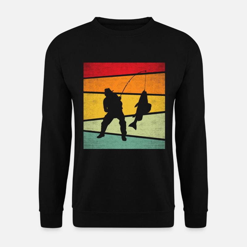 Fishing Retro - Unisex Sweatshirt - black