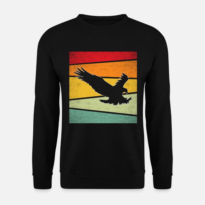 Adler Retro - Unisex Pullover - Schwarz