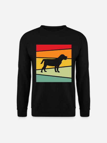 Hund Retro - Unisex Pullover - Schwarz