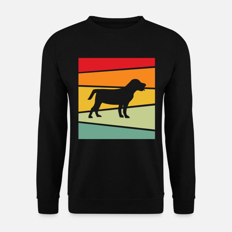 Hund Retro - Unisex Pullover - Schwarz