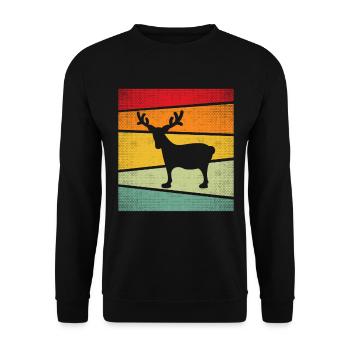 Moose Retro - Sweat-shirt Unisexe - noir - Devant - Alina (178cm) & Michal (187cm)