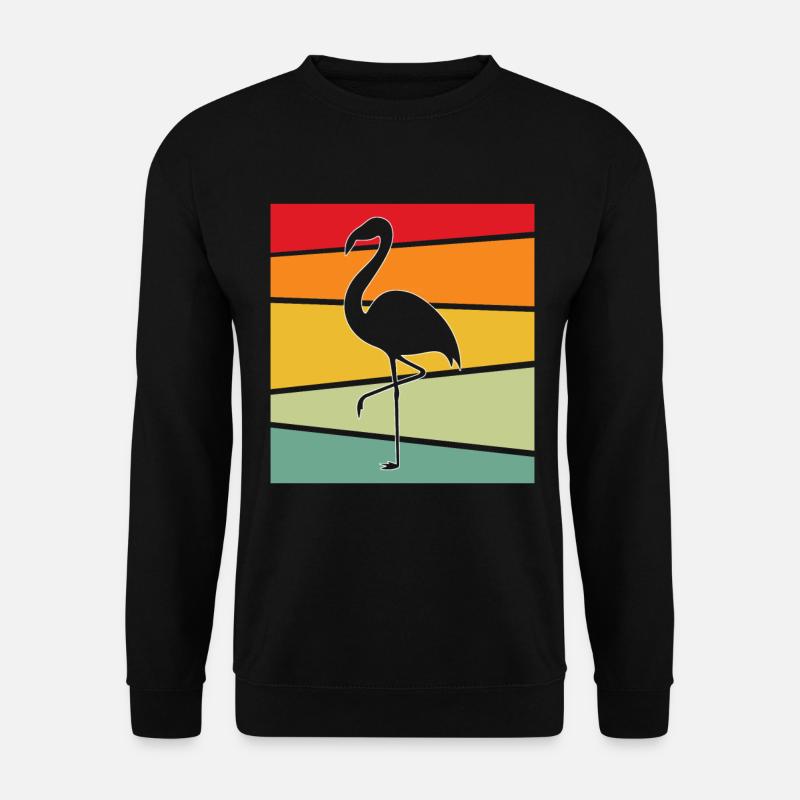 Flamingo Retro - Unisex Sweatshirt - black