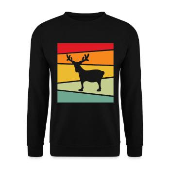 Moose Retro - Sweat-shirt Unisexe - noir - Devant - Alina (178cm) & Michal (187cm)