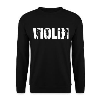Violin Violinist Violin - Unisex Pullover - Schwarz - Vorne - Alina (178cm) & Michal (187cm)