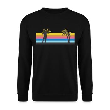 Violon Violoniste Rétro Vintage - Sweat-shirt Unisexe - noir - Devant - Alina (178cm) & Michal (187cm)