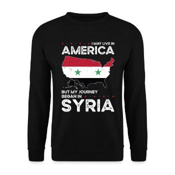 Nés Syriens Syrie Américains USA - Sweat-shirt Unisexe - noir - Devant - Alina (178cm) & Michal (187cm)