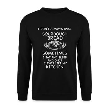 Cuisson au levain Baker Journeyman Bakery Bread - Sweat-shirt Unisexe - noir - Devant - Alina (178cm) & Michal (187cm)