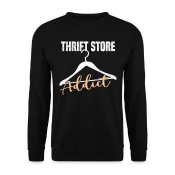 Secondhand Shop Secondhand Eco Hipster Used - Unisex Sweatshirt - black - Front - Alina (178cm) & Michal (187cm)