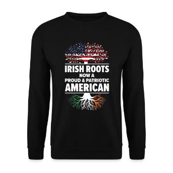 Né en Irlande Irlande États-Unis - Sweat-shirt Unisexe - noir - Devant - Alina (178cm) & Michal (187cm)