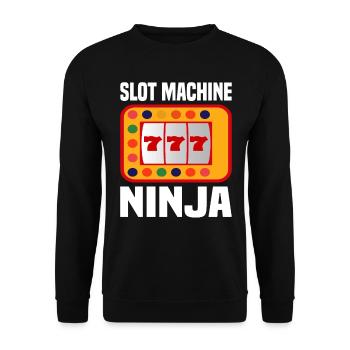 Kasino Glücksspiel Spielautomat Kartenspiel - Unisex Pullover - Schwarz - Vorne - Alina (178cm) & Michal (187cm)