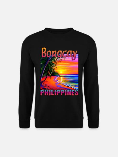 Boracay Philippines Sunset - Unisex Sweatshirt - black