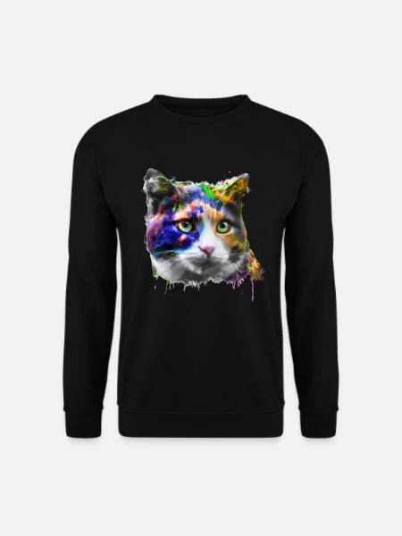 Artistic Cat - Unisex Sweatshirt - black