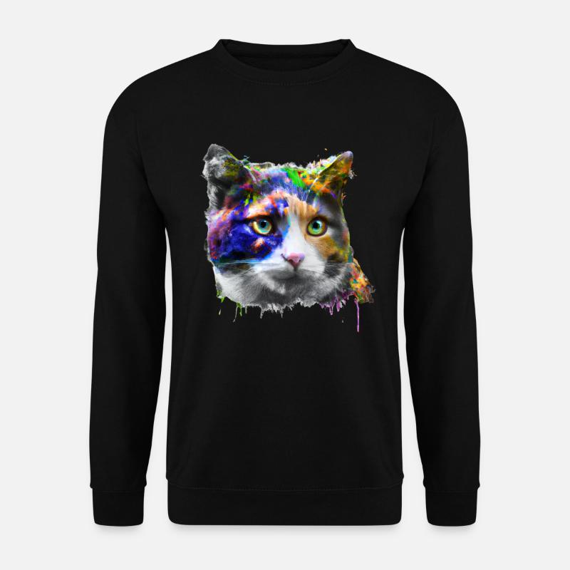 Künstlerische Katze - Unisex Pullover - Schwarz