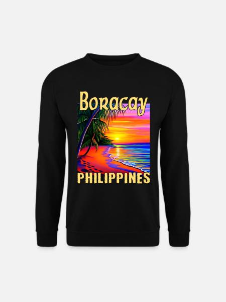 Boracay Philippines Sunset - Unisex Sweatshirt - black