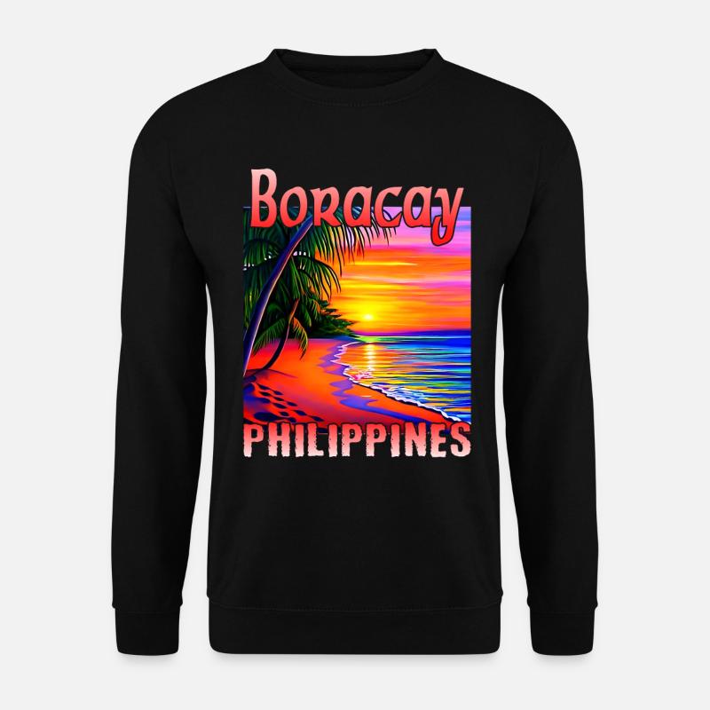Boracay Philippines Sunset - Unisex Sweatshirt - black