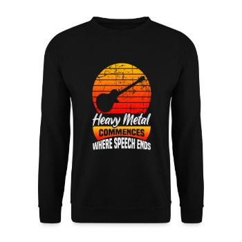 Musiciens de heavy metal dans un groupe de musique hard rock - Sweat-shirt Unisexe - noir - Devant - Alina (178cm) & Michal (187cm)