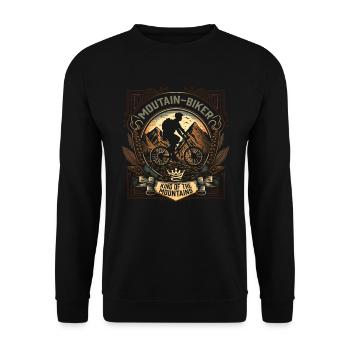 Fun mountain bike downhill design for MTB fans - Unisex Sweatshirt - black - Front - Alina (178cm) & Michal (187cm)