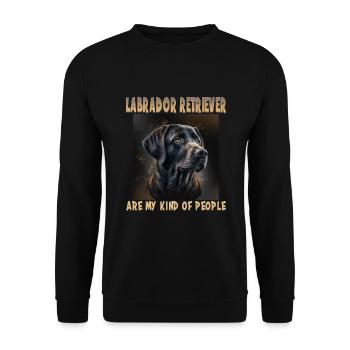 Dog Saying Labrador Retriever Design pour - Sweat-shirt Unisexe - noir - Devant - Alina (178cm) & Michal (187cm)