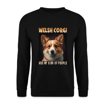 Dog Saying Welsh Corgi Design for Dog Lovers - Unisex Sweatshirt - black - Front - Alina (178cm) & Michal (187cm)