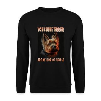 Dog Saying Yorkshire Terrier Design pour - Sweat-shirt Unisexe - noir - Devant - Alina (178cm) & Michal (187cm)