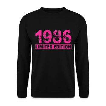 Limited Edition 1986 - Unisex Pullover - Schwarz - Vorne - Alina (178cm) & Michal (187cm)