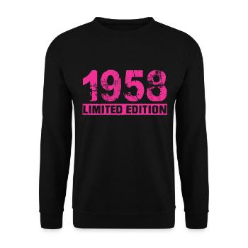 Limited Edition 1958 - Unisex Pullover - Schwarz - Vorne - Alina (178cm) & Michal (187cm)