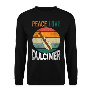 Dulcimer instrument string music - Unisex Sweatshirt - black - Front - Alina (178cm) & Michal (187cm)