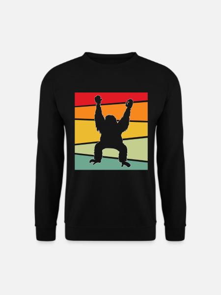 Orangutan Retro - Unisex Sweatshirt - black